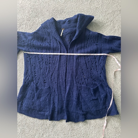 Free People Blue Women’s Oversized Light Cardigan Sweater - Picture 7 of 11